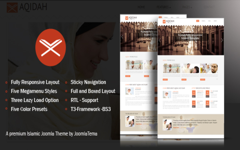 Aqidah Islamic Joomla Template