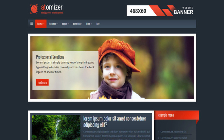 Atomizer Multi-Purpose Joomla Template