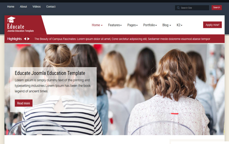 Educate Joomla Education Template