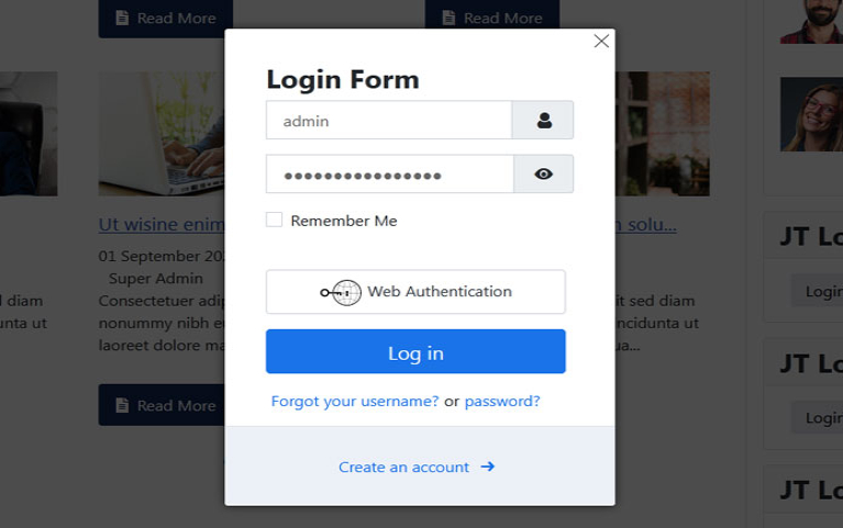 JT Login Module