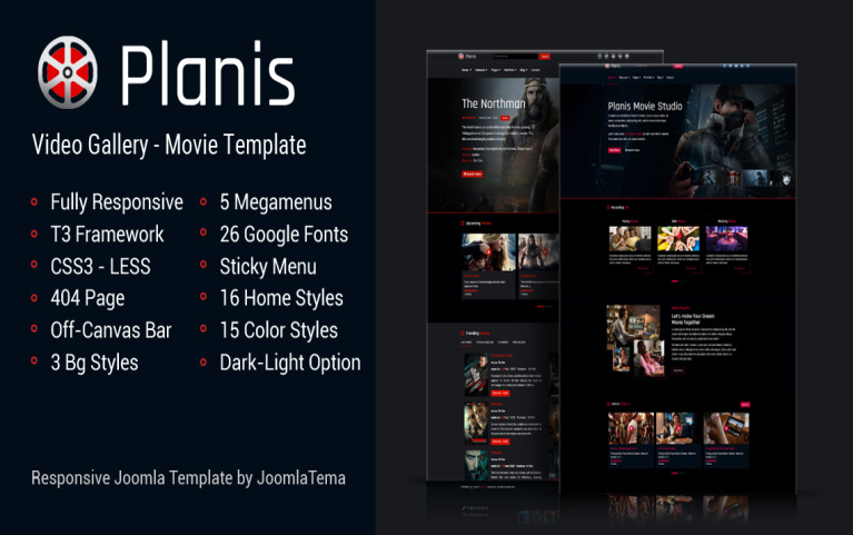 Planis Video Gallery - Movie Template