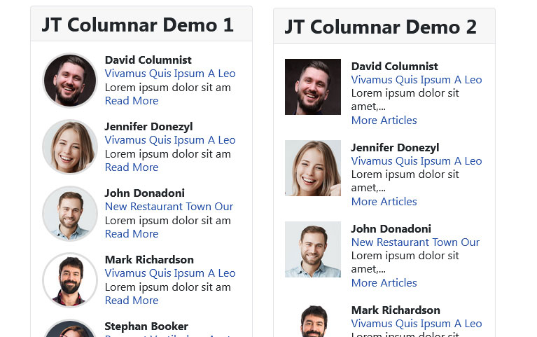 JT Columnar Columnist Module