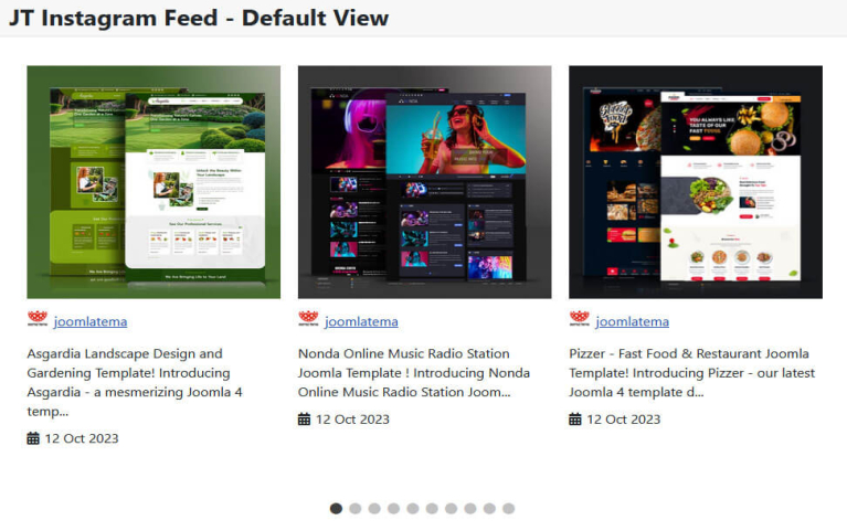 JT Instagram Feed Joomla Module