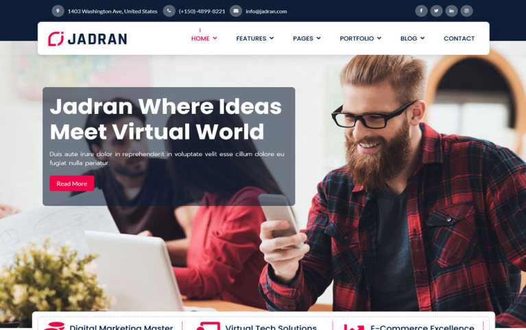 Jadran Business Finance Joomla 5 and Joomla 4 Template