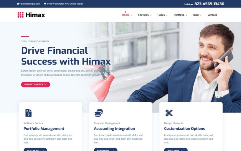 Himax Joomla Business and Finance Template